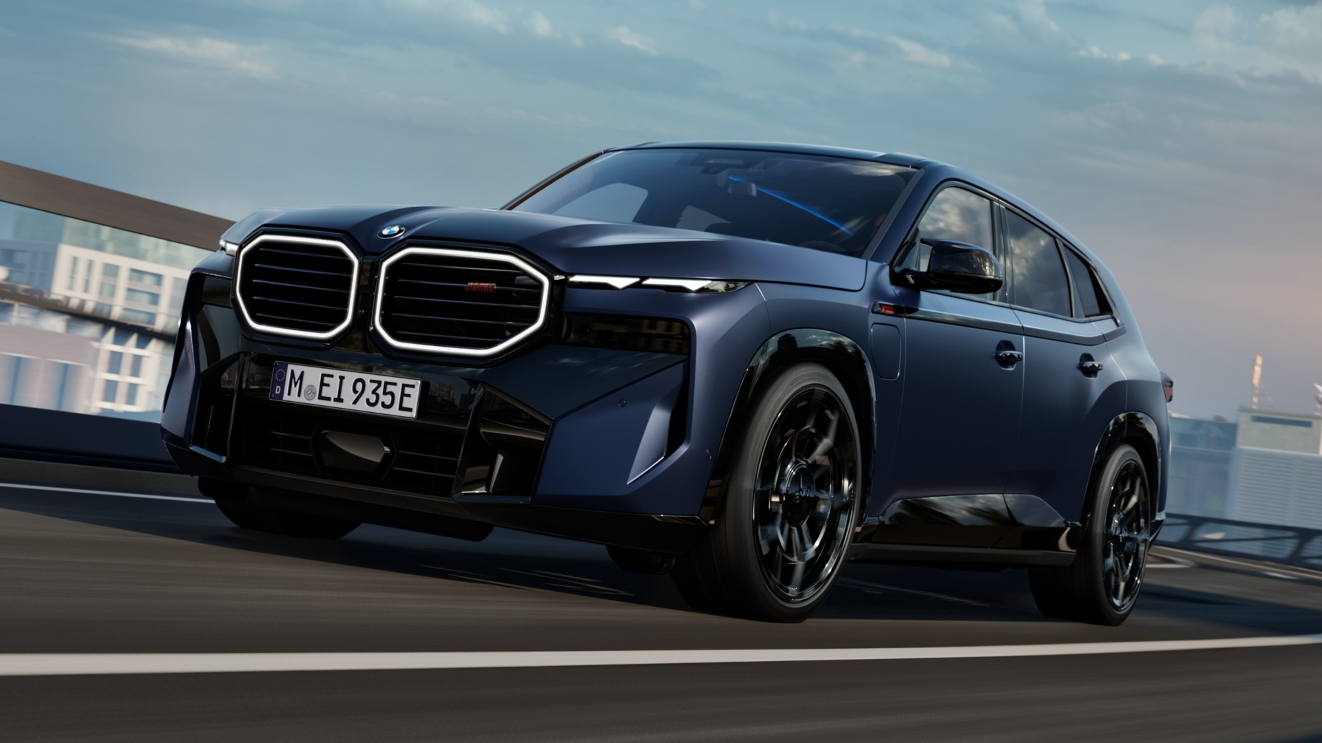 BMW XM Label driving on a street