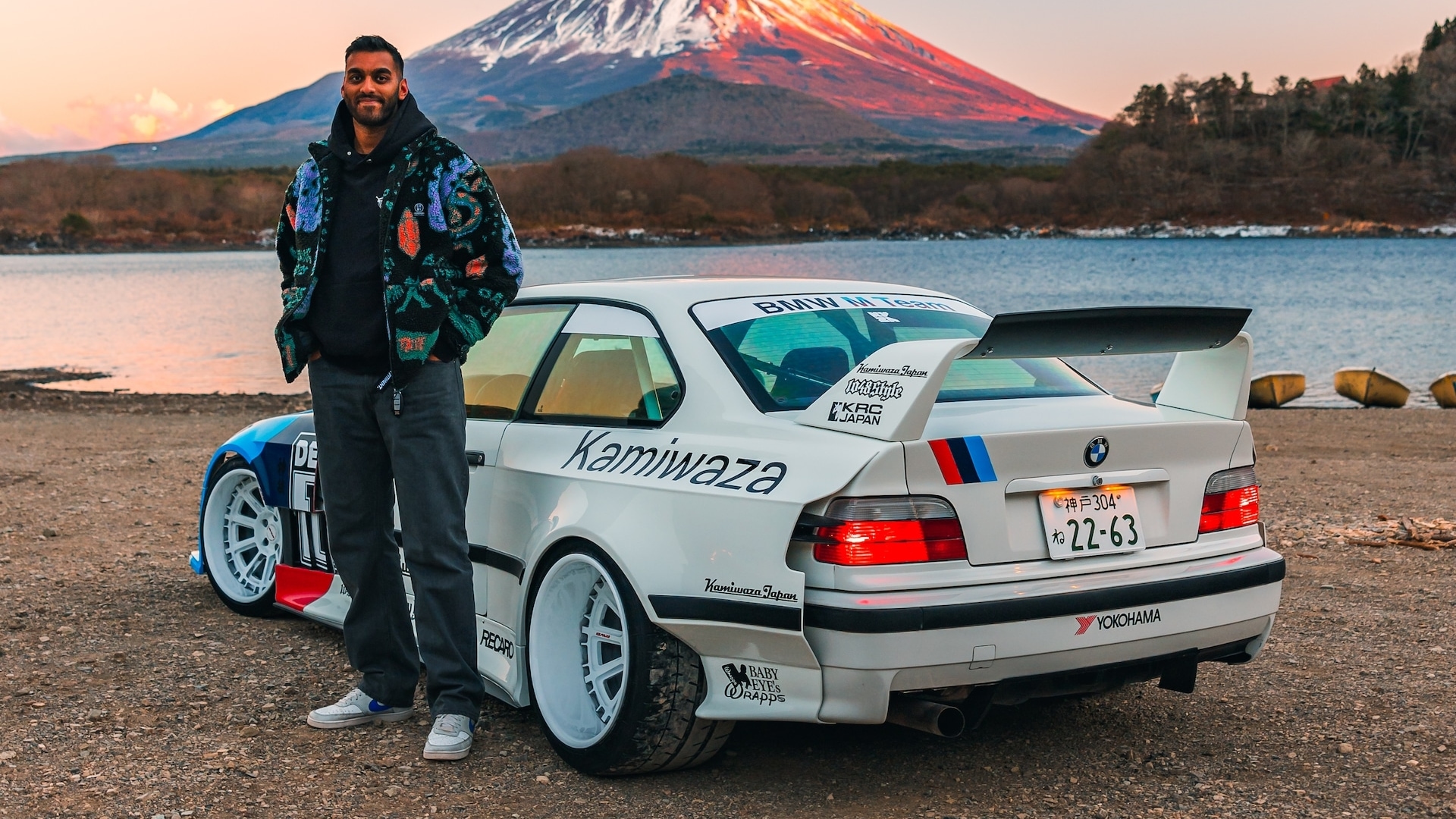 Khyzyl Saleem with his BMW M3 E36 LTO widebody