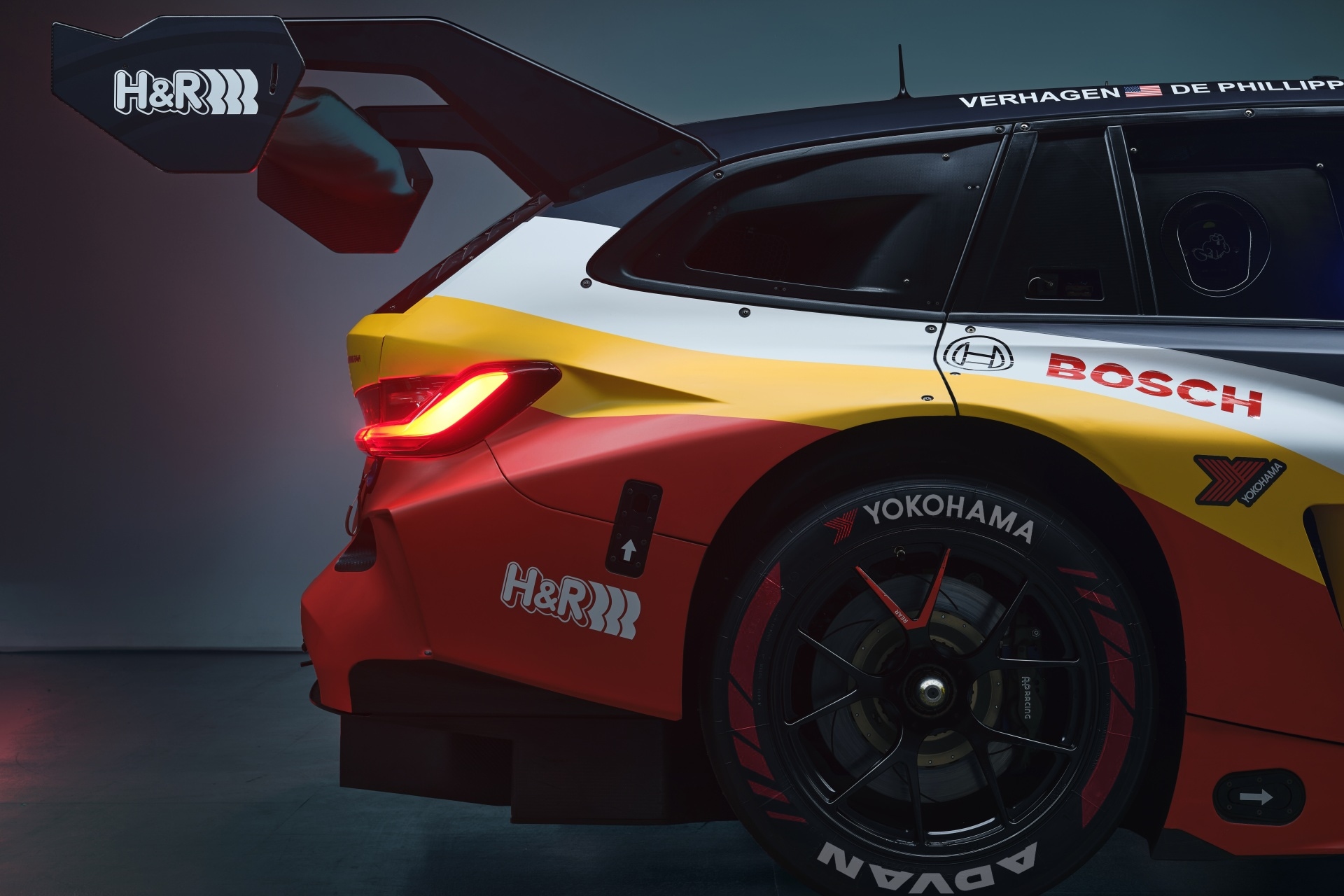 Rear wing of the BMW M3 Touring 24H