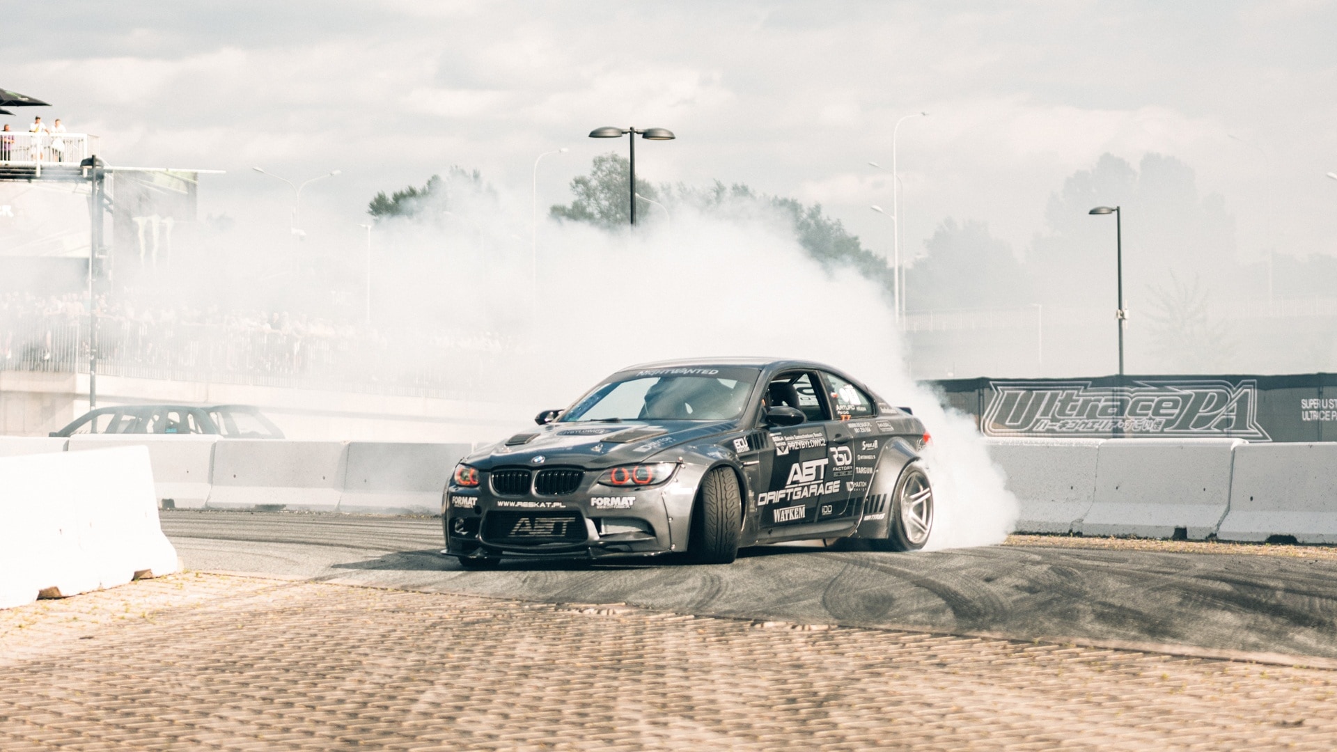 Modified BMW E92 M3 drifting at Ultrace.